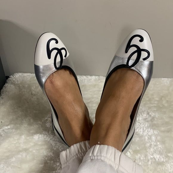 Metallic GG Ballerina flats - Picture 1 of 9